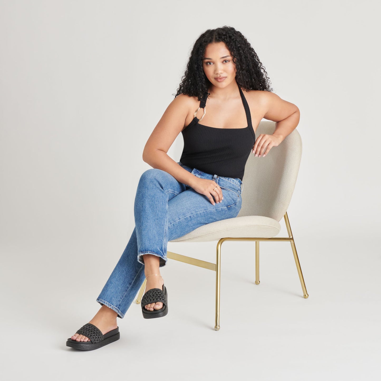 Dolce Vita SIDONA SANDALS ONYX RAFFIA