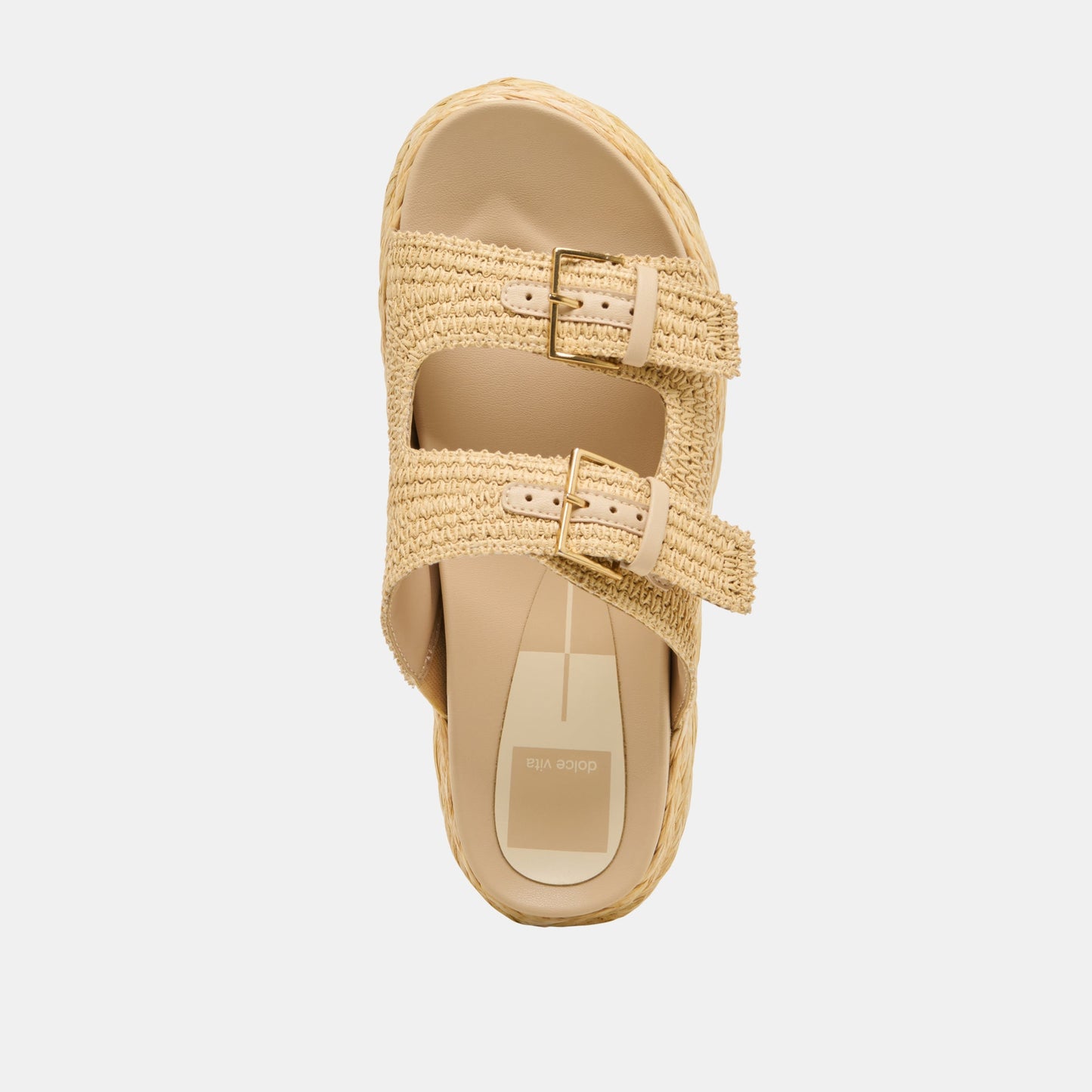 Dolce Vita Falyn Lt Natural Woven Raffia Sandals