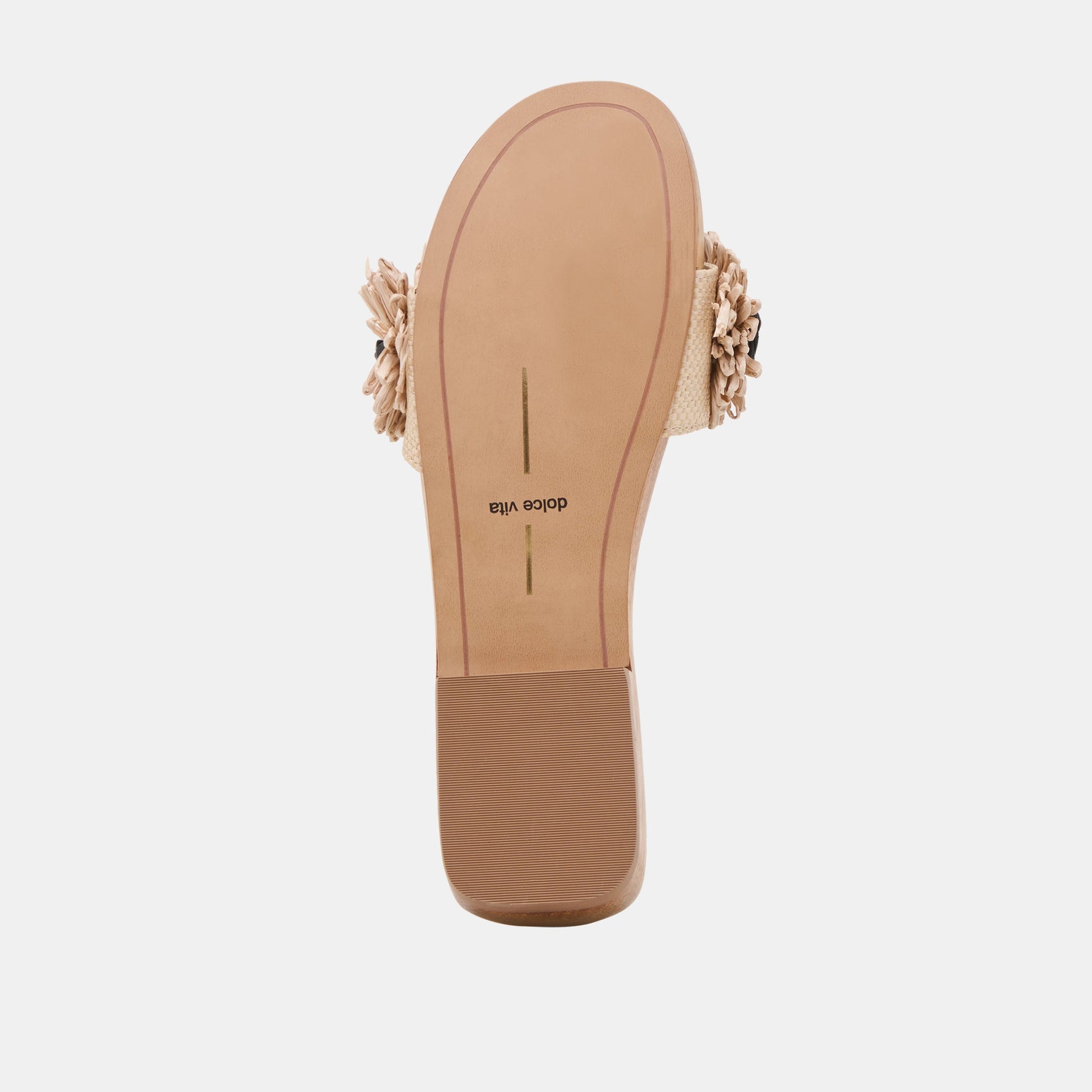 Dolce Vita Ariena Black Natural Floral Raffia Sandals
