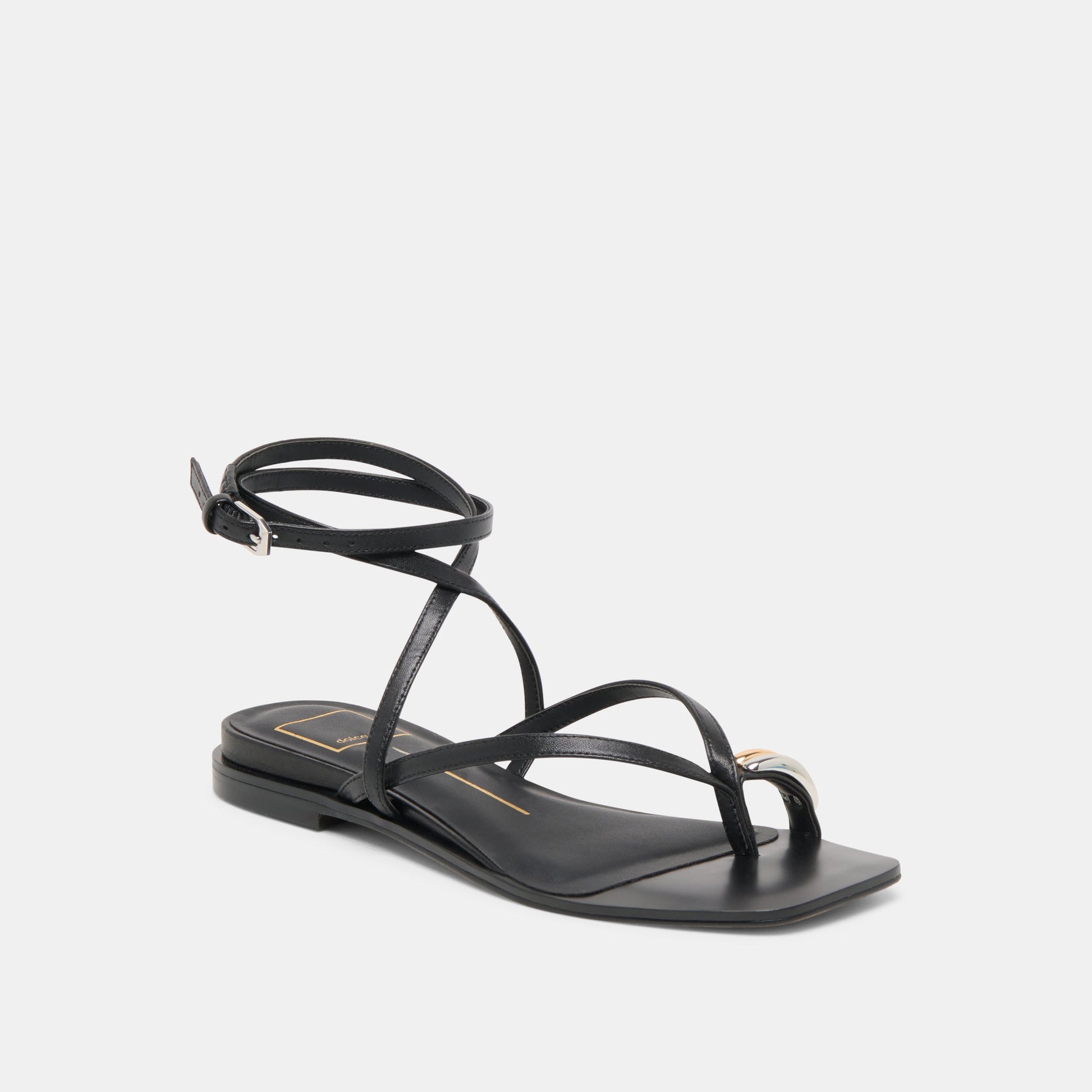 Dolce Vita Tyrice Black Leather Sandals