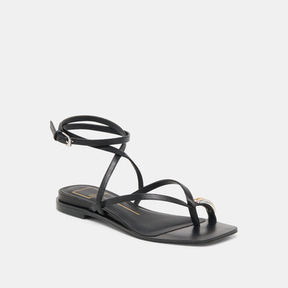 Dolce Vita Tyrice Black Leather Sandals