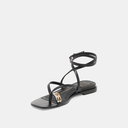 Dolce Vita Tyrice Black Leather Sandals