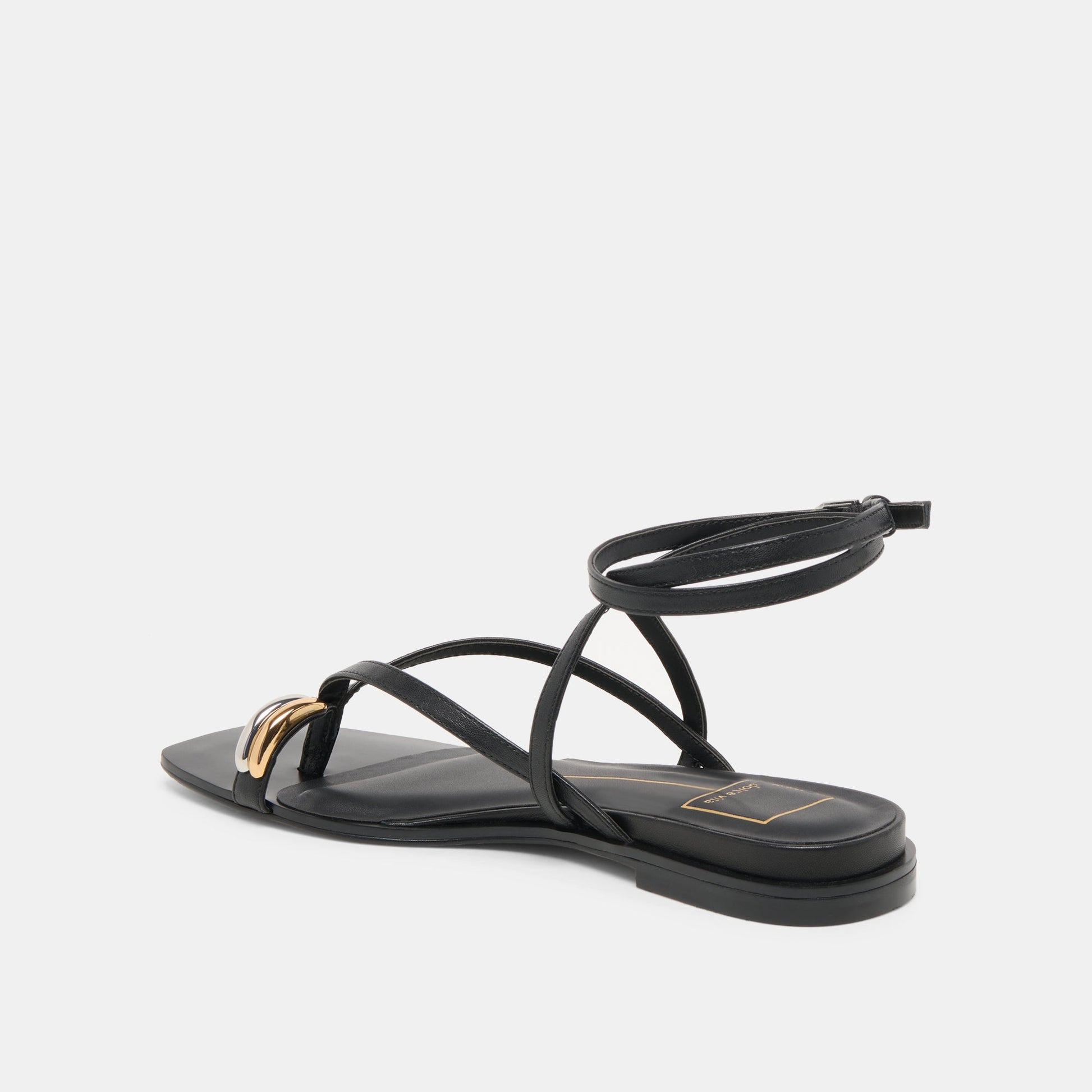 Dolce Vita Tyrice Black Leather Sandals