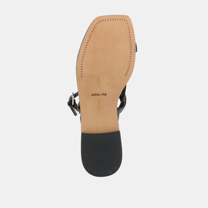 Dolce Vita Tyrice Black Leather Sandals