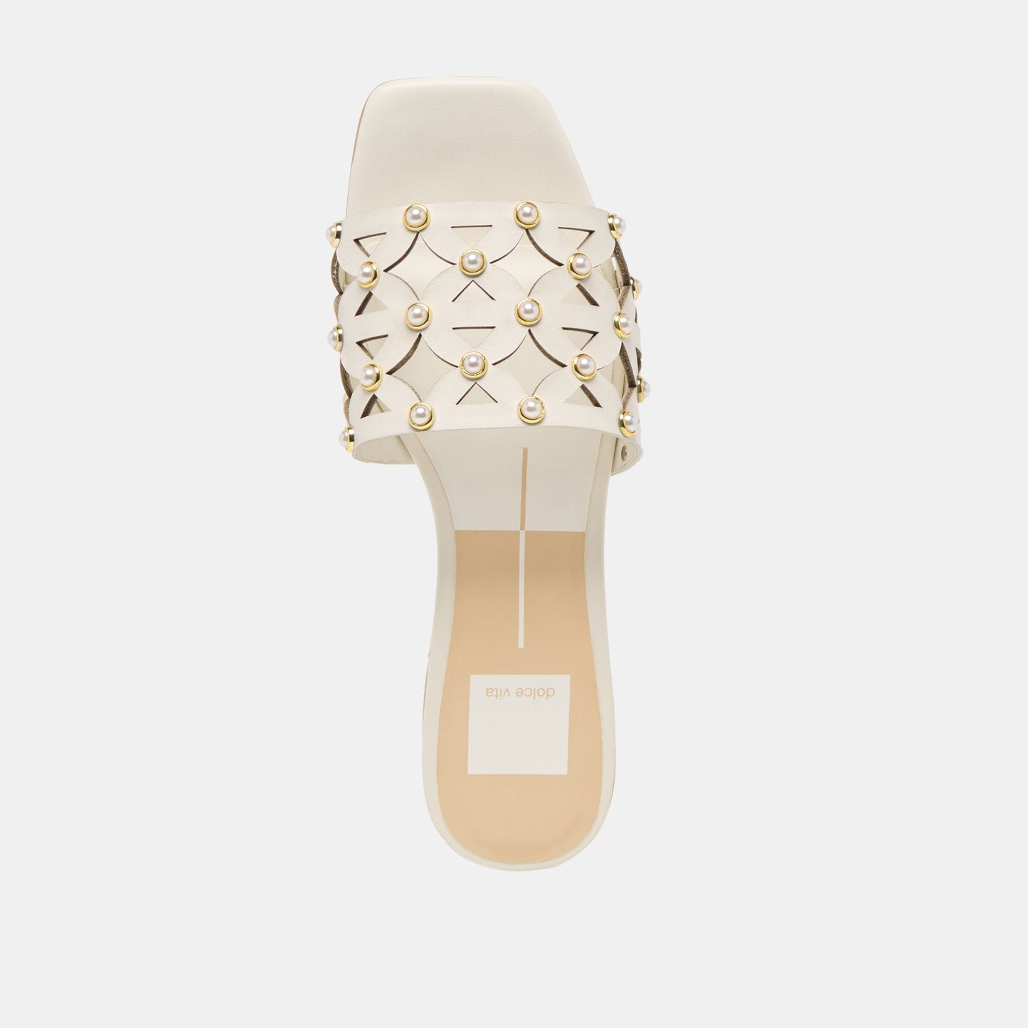 Dolce Vita Berrit White Leather Sandals