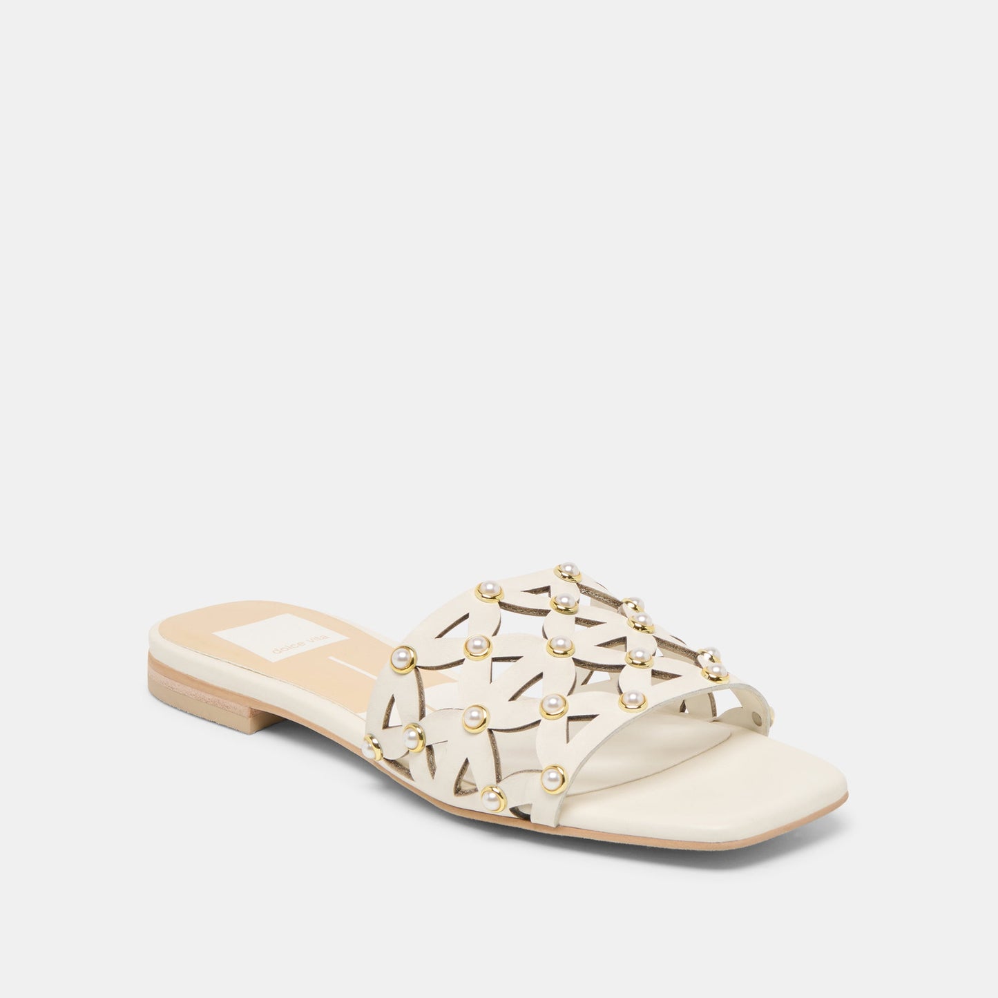 Dolce Vita Berrit White Leather Sandals
