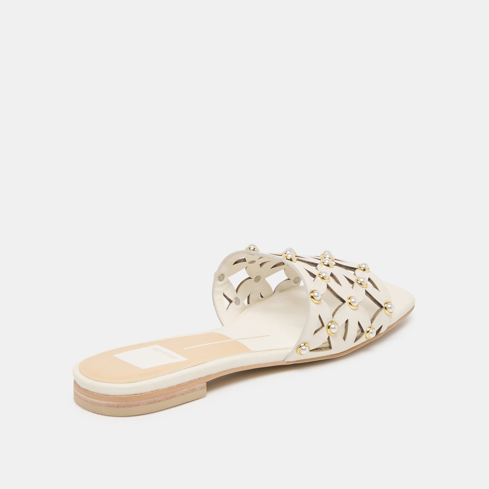 Dolce Vita Berrit White Leather Sandals