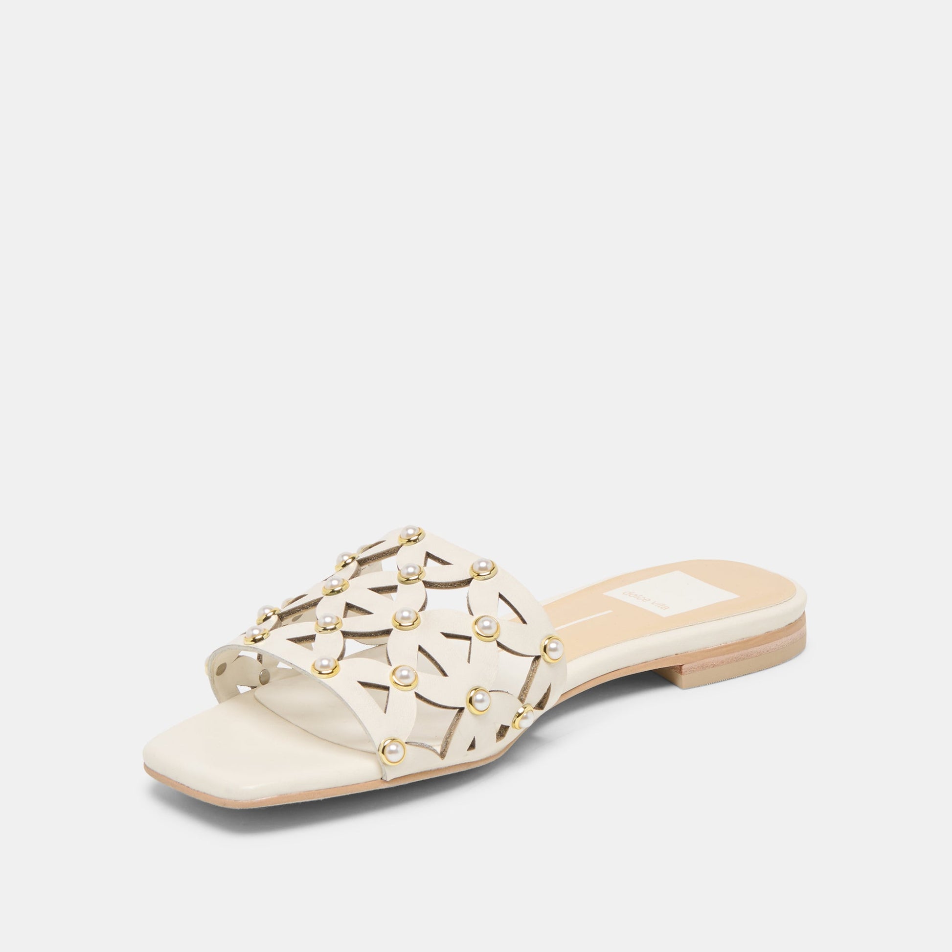 Dolce Vita Berrit White Leather Sandals