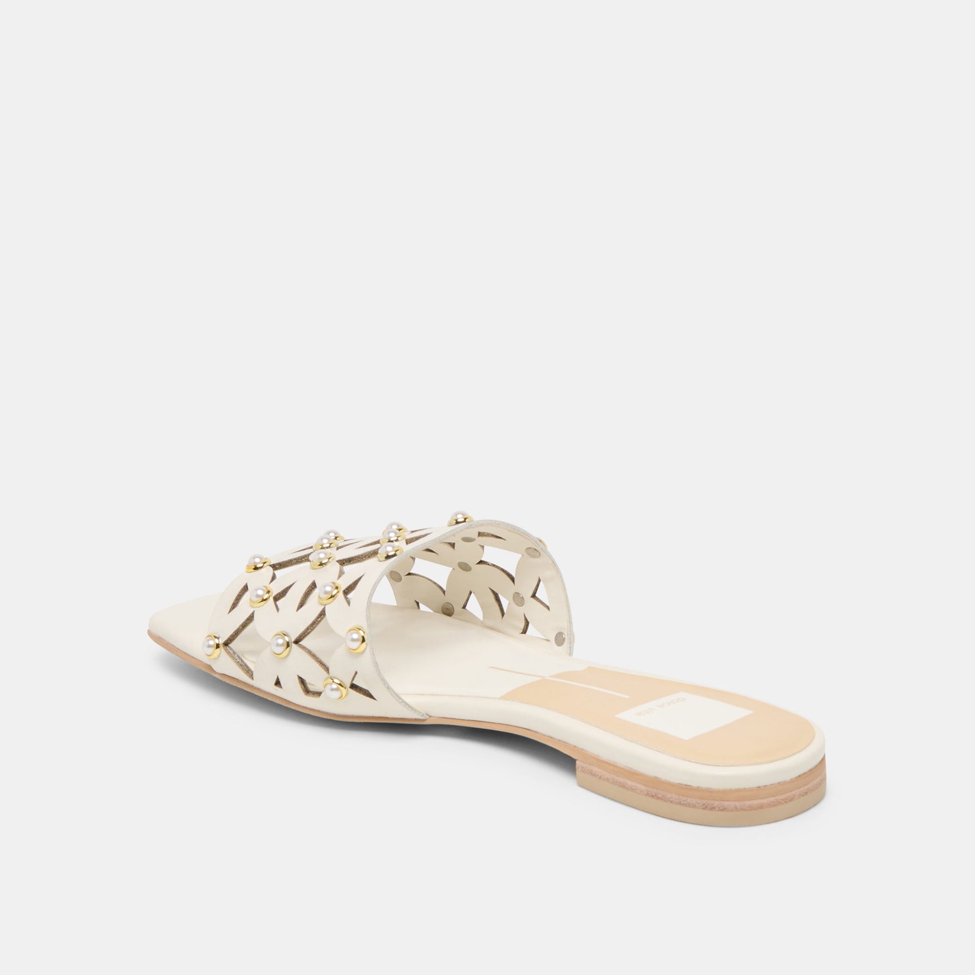 Dolce Vita Berrit White Leather Sandals