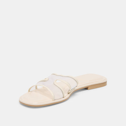 Dolce Vita Flori Off White Mesh Sandals