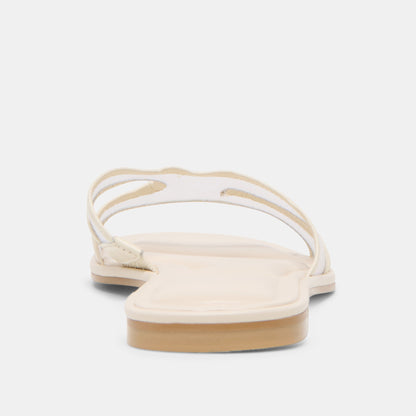 Dolce Vita Flori Off White Mesh Sandals