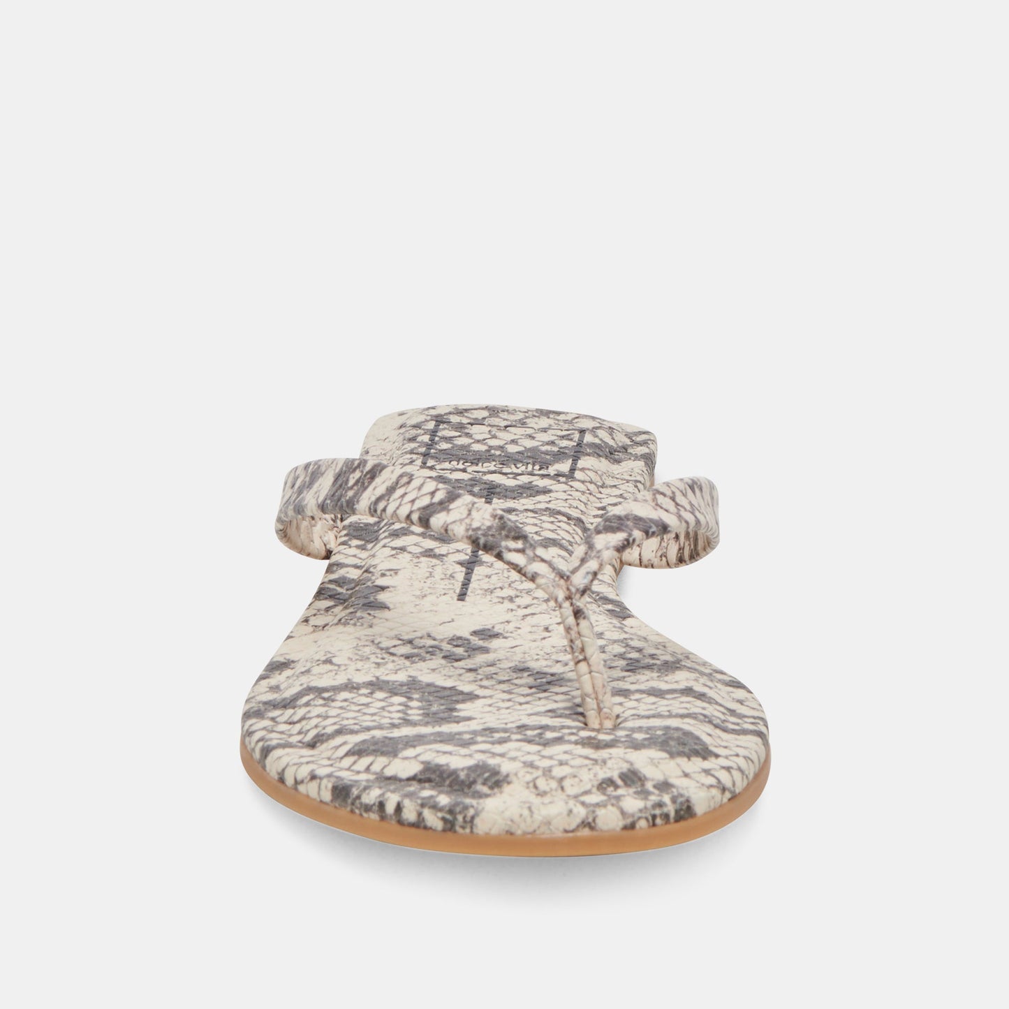 Dolce Vita LAYNEY SANDALS BLACK WHITE EMBOSSED SNAKE