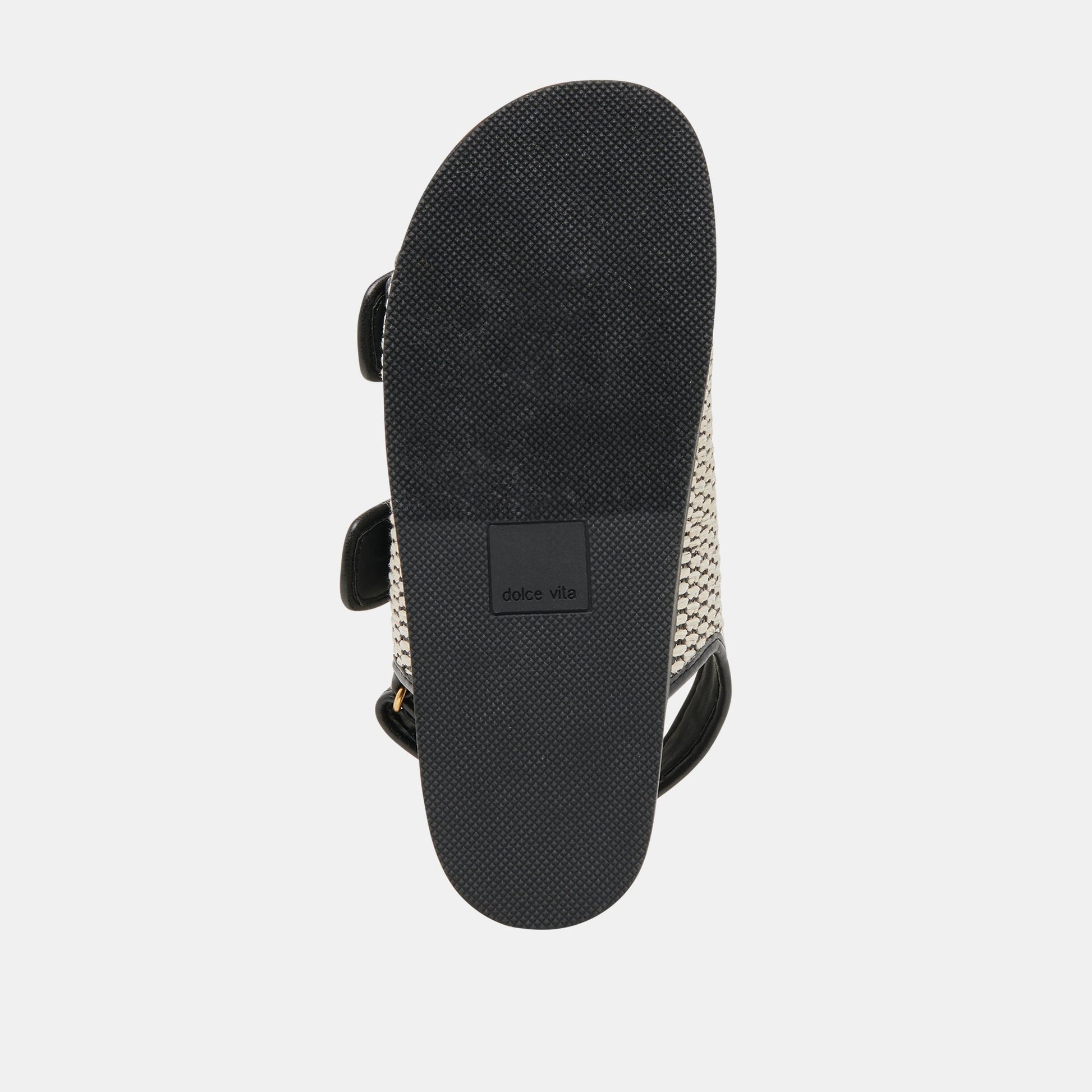 Dolce Vita STARLA SANDALS BLACK NATURAL RAFFIA