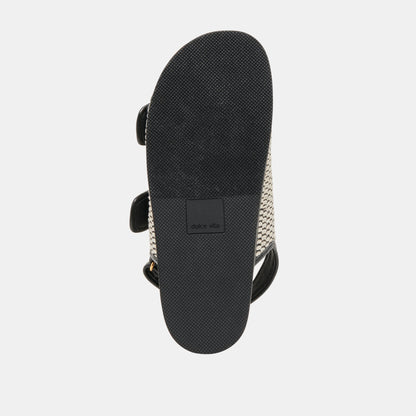 Dolce Vita STARLA SANDALS BLACK NATURAL RAFFIA