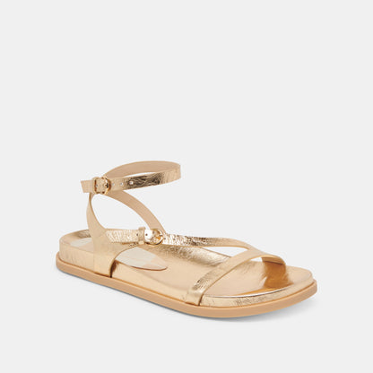 Dolce Vita DARLIS SANDALS GOLD DISTRESSED LEATHER