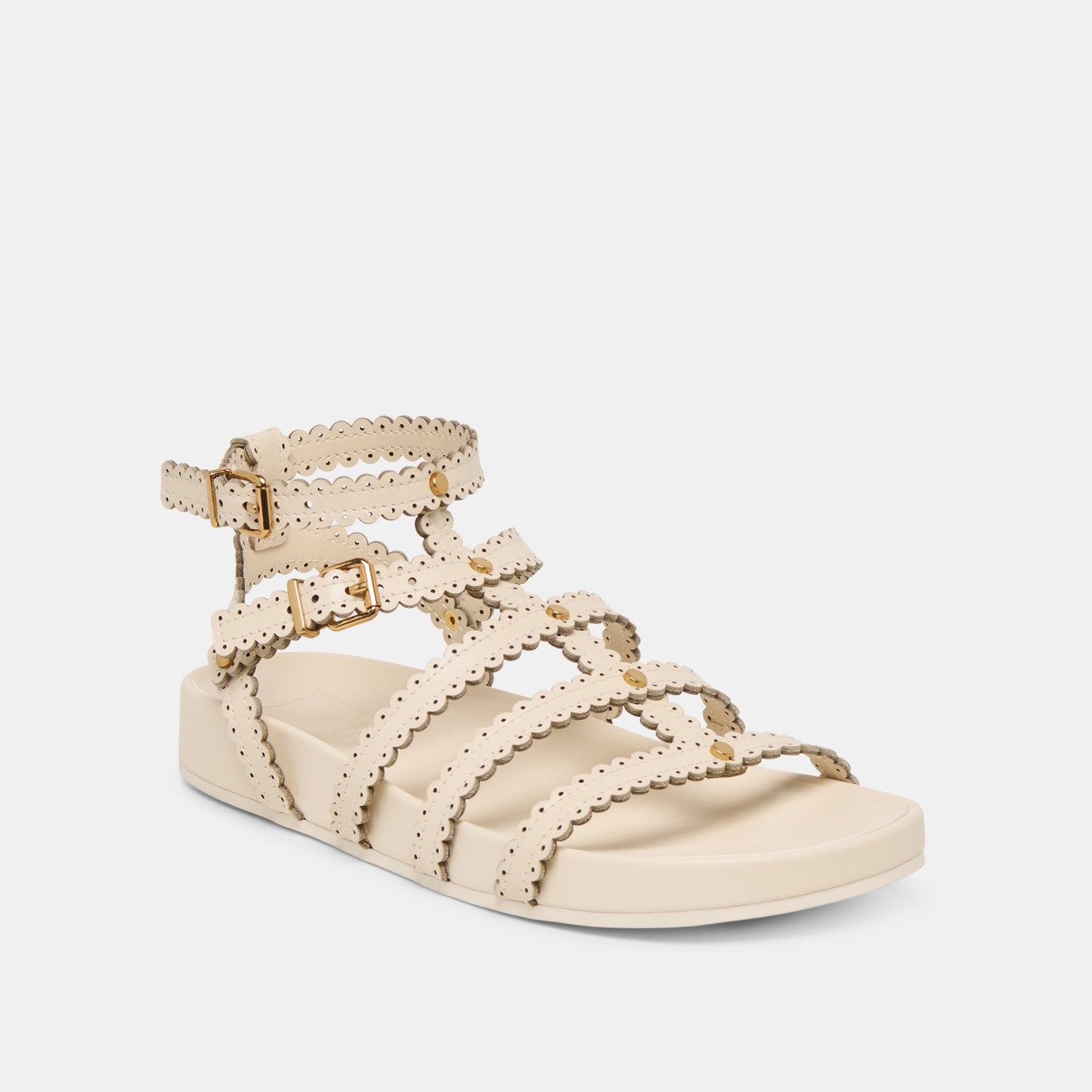 Dolce Vita Susana Creme Leather Sandals