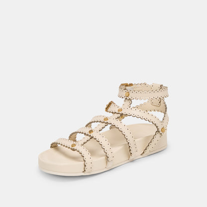 Dolce Vita Susana Creme Leather Sandals