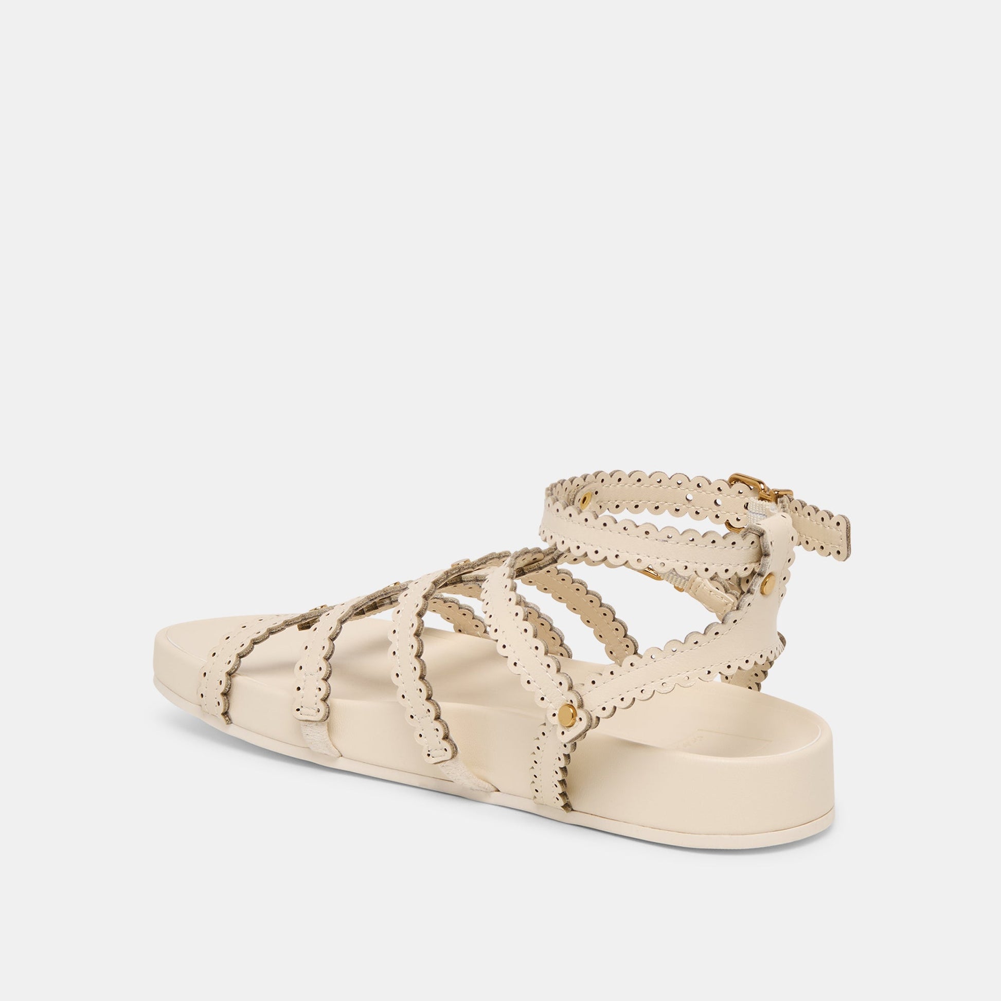 Dolce Vita Susana Creme Leather Sandals