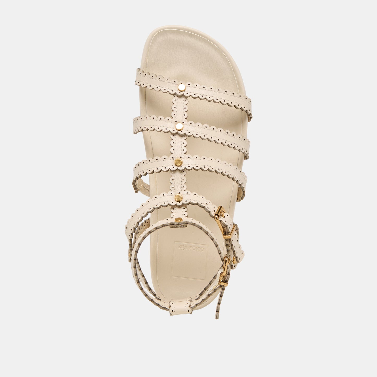 Dolce Vita Susana Creme Leather Sandals