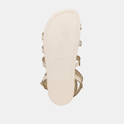 Dolce Vita Susana Creme Leather Sandals