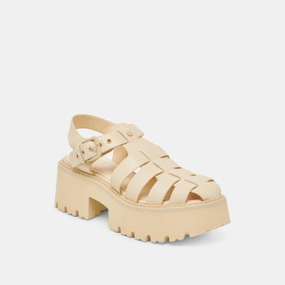 Dolce Vita LASLY TONAL SANDALS LIGHT YELLOW LEATHER