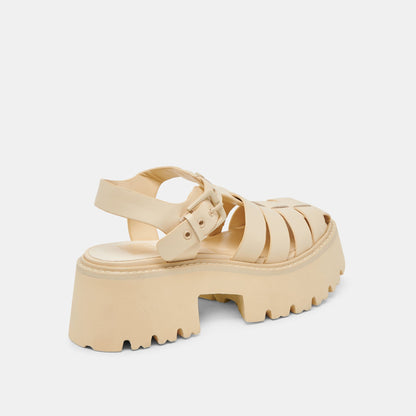 Dolce Vita LASLY TONAL SANDALS LIGHT YELLOW LEATHER