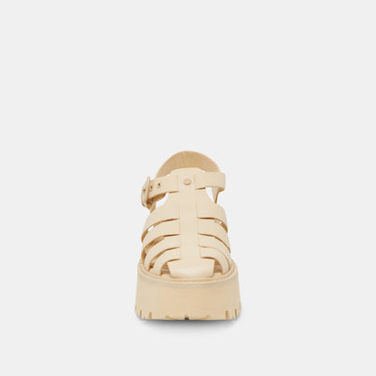 Dolce Vita LASLY TONAL SANDALS LIGHT YELLOW LEATHER