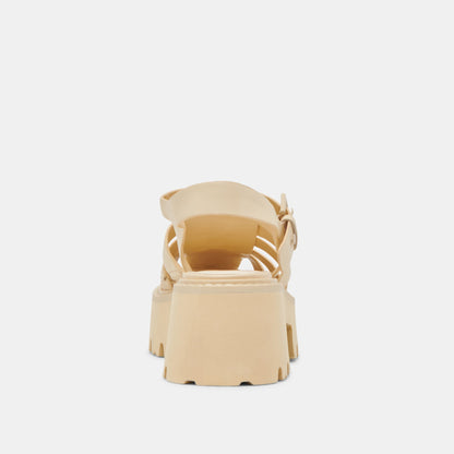 Dolce Vita LASLY TONAL SANDALS LIGHT YELLOW LEATHER