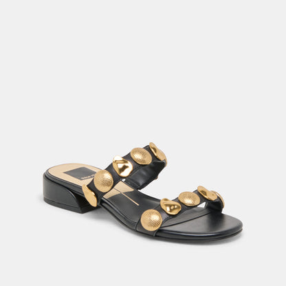 Dolce Vita Farrow Black Leather Sandals