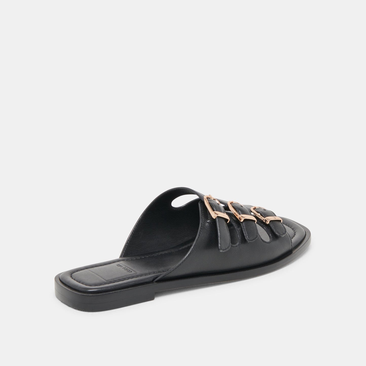 Dolce Vita Fin Black Leather Sandals