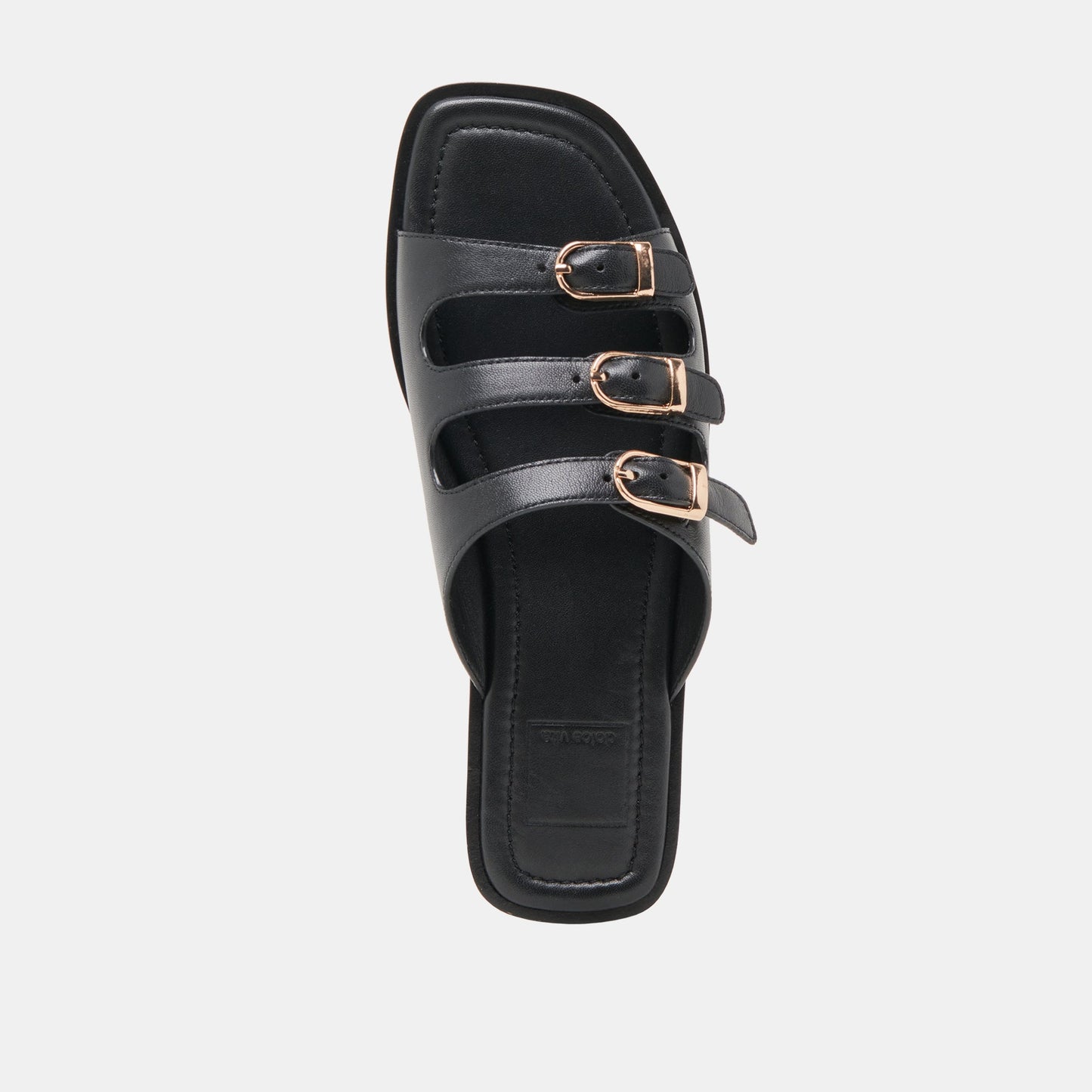 Dolce Vita Fin Black Leather Sandals
