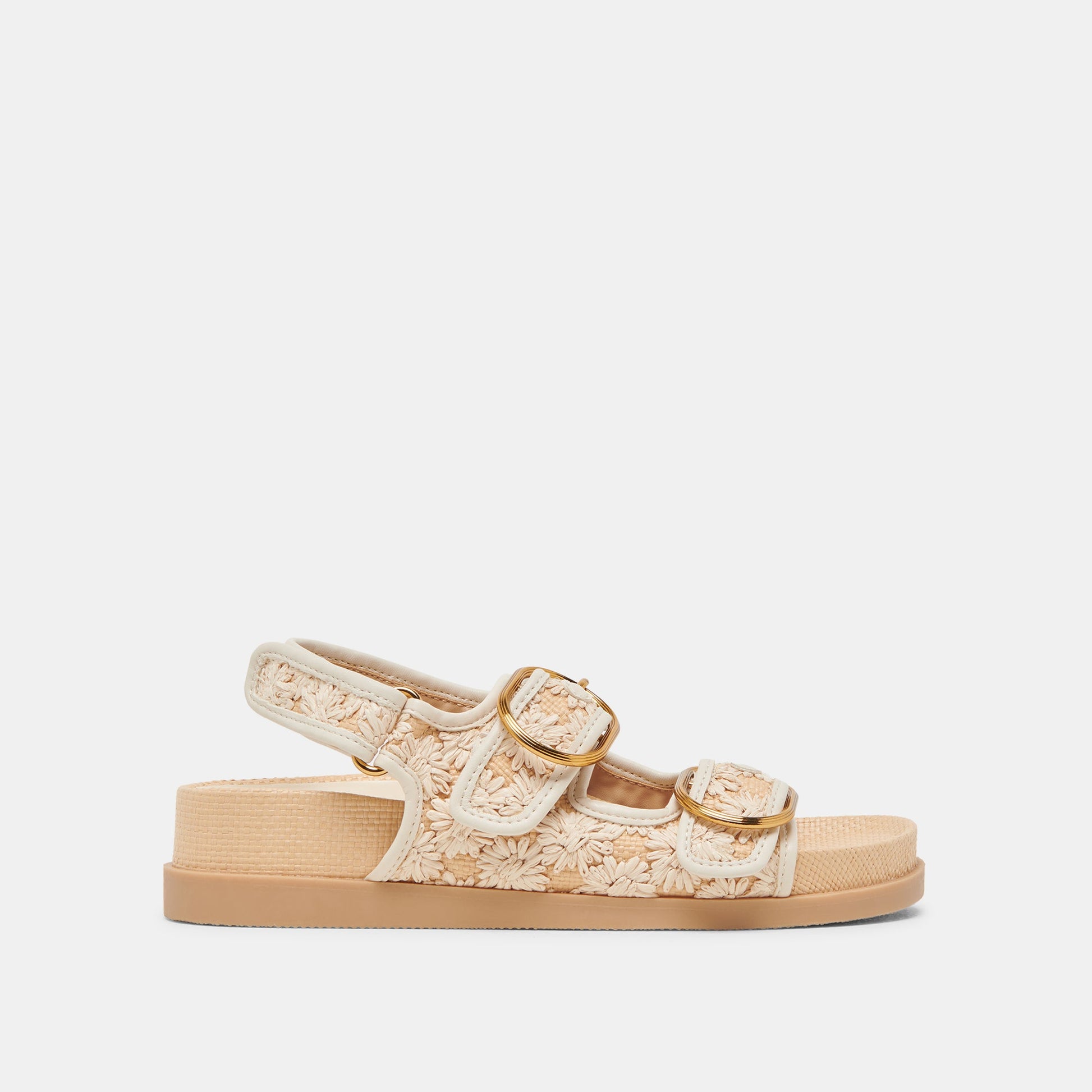 Dolce Vita STARLA SANDALS CREME FLORAL RAFFIA