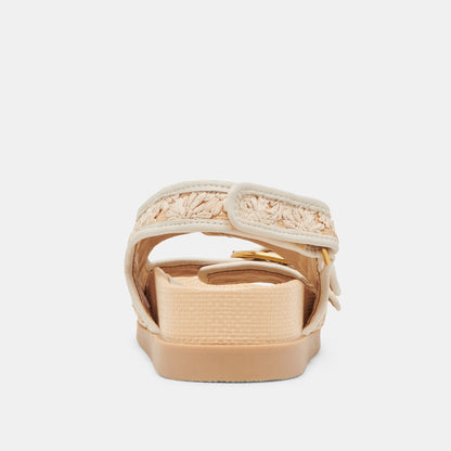 Dolce Vita STARLA SANDALS CREME FLORAL RAFFIA