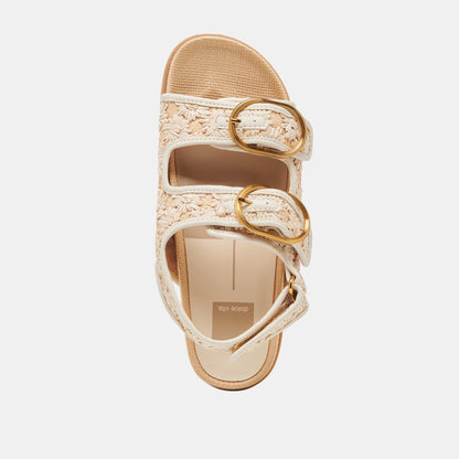 Dolce Vita STARLA SANDALS CREME FLORAL RAFFIA