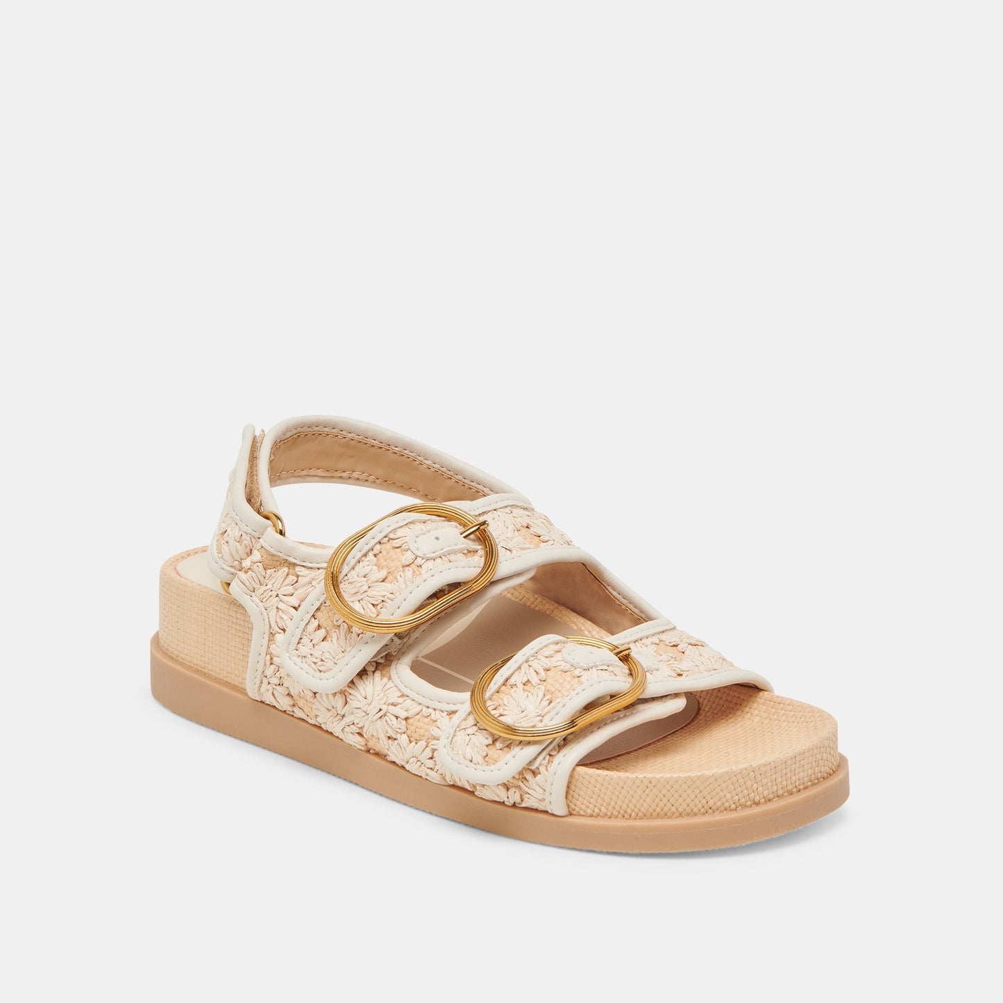 Dolce Vita STARLA SANDALS CREME FLORAL RAFFIA