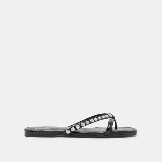 Dolce Vita LUCCA PEARL SANDALS BLACK PEARLS
