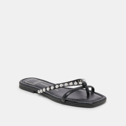 Dolce Vita LUCCA PEARL SANDALS BLACK PEARLS