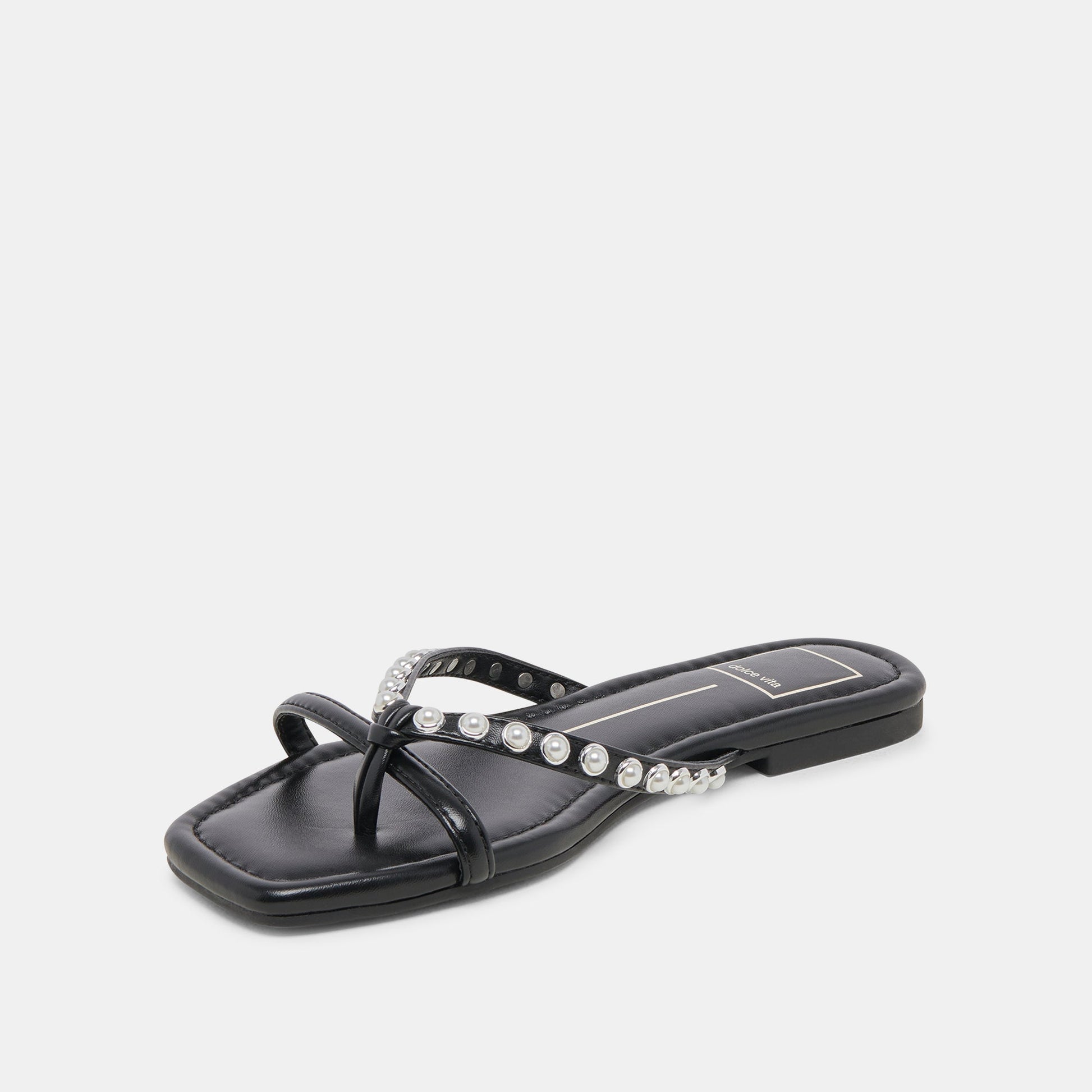 Dolce Vita LUCCA PEARL SANDALS BLACK PEARLS