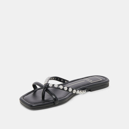 Dolce Vita LUCCA PEARL SANDALS BLACK PEARLS