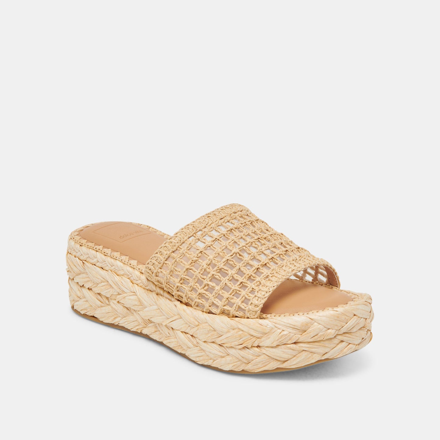 Dolce Vita CHAVI MESH SANDALS NATURAL WOVEN RAFFIA