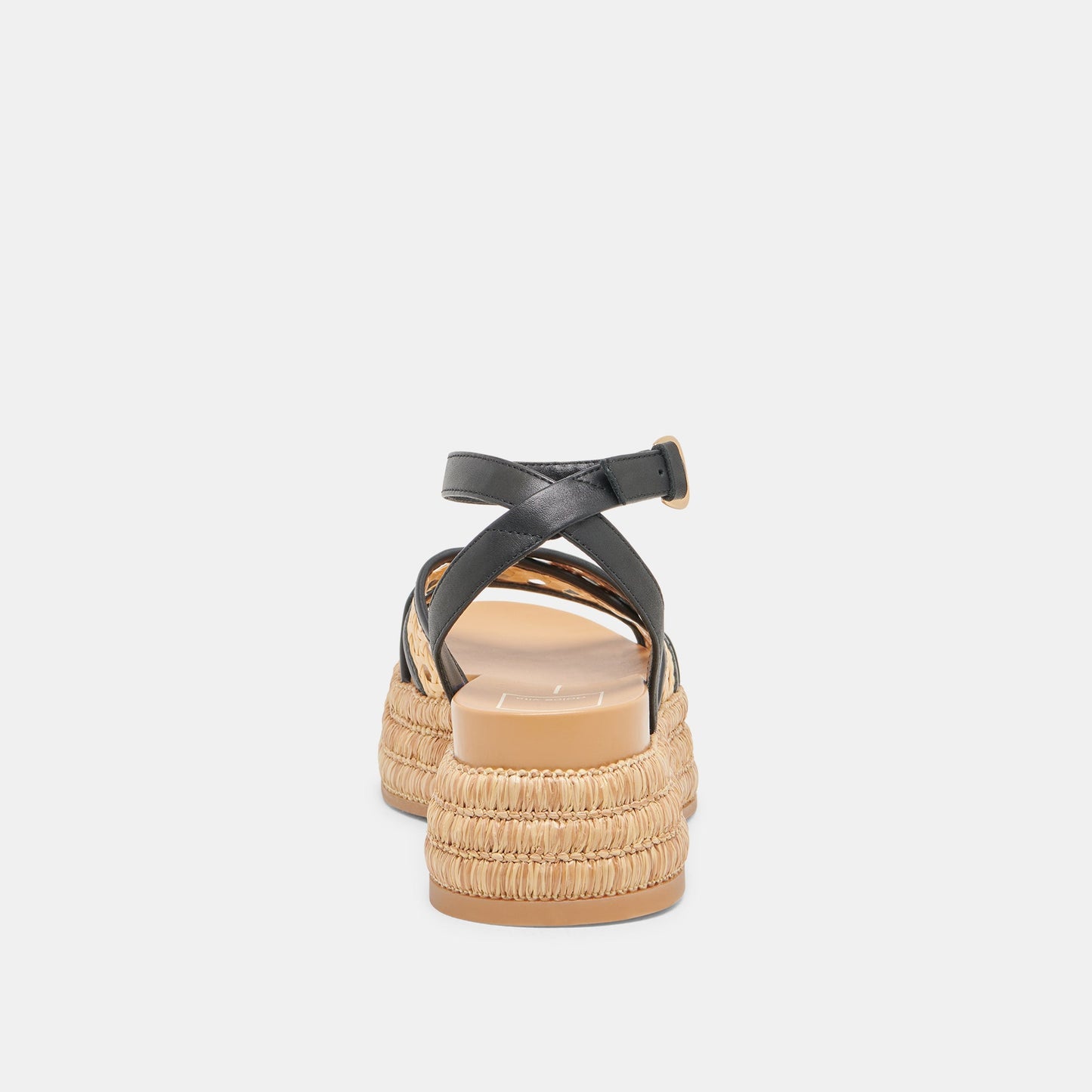Dolce Vita WRILEY SANDALS BLACK WOVEN RAFFIA