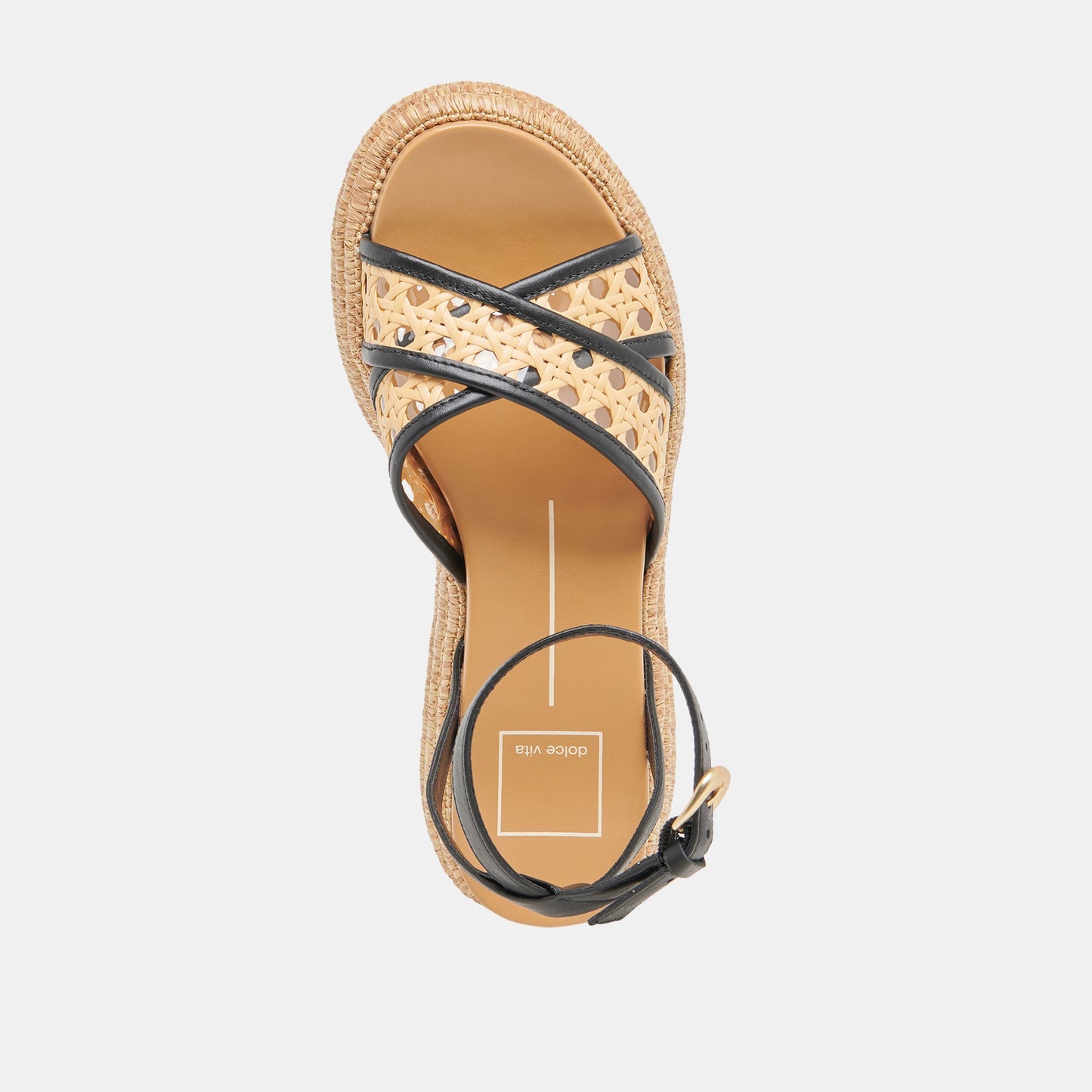 Dolce Vita WRILEY SANDALS BLACK WOVEN RAFFIA