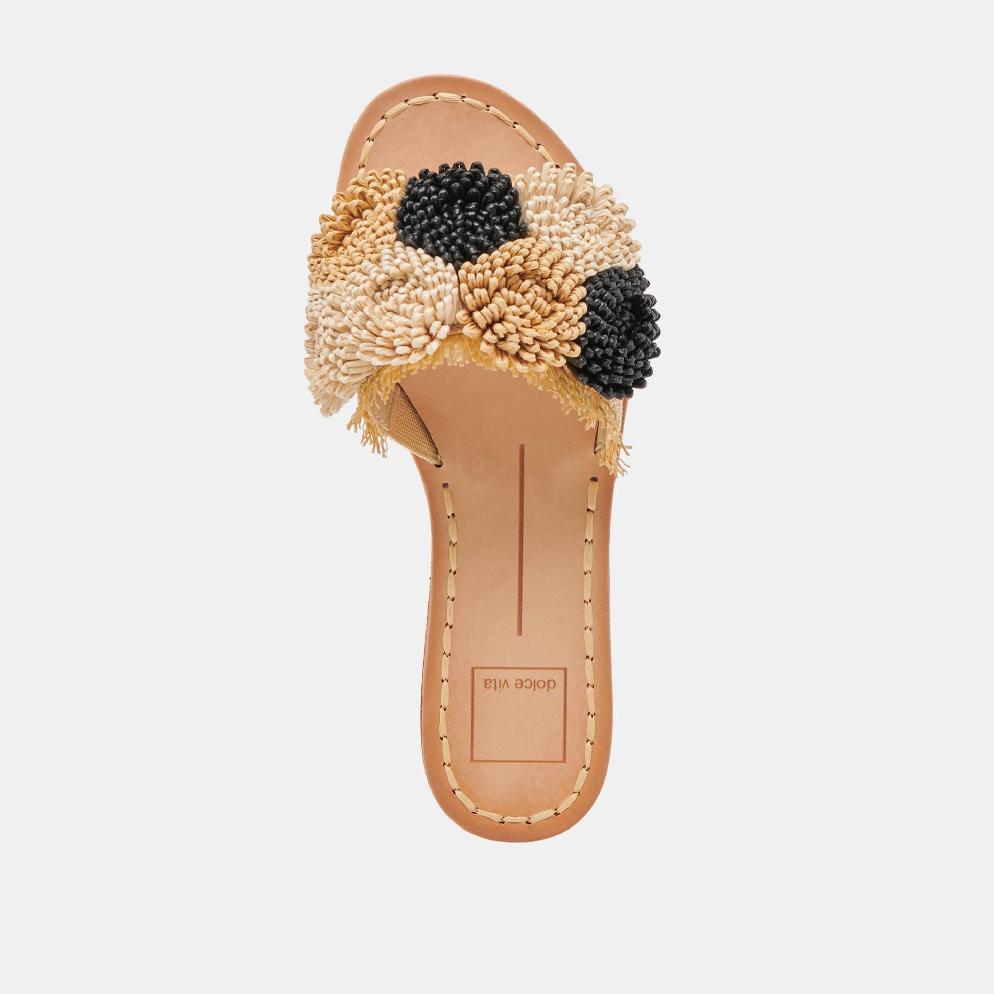 Dolce Vita DANELA SANDALS BLACK NATURAL RAFFIA