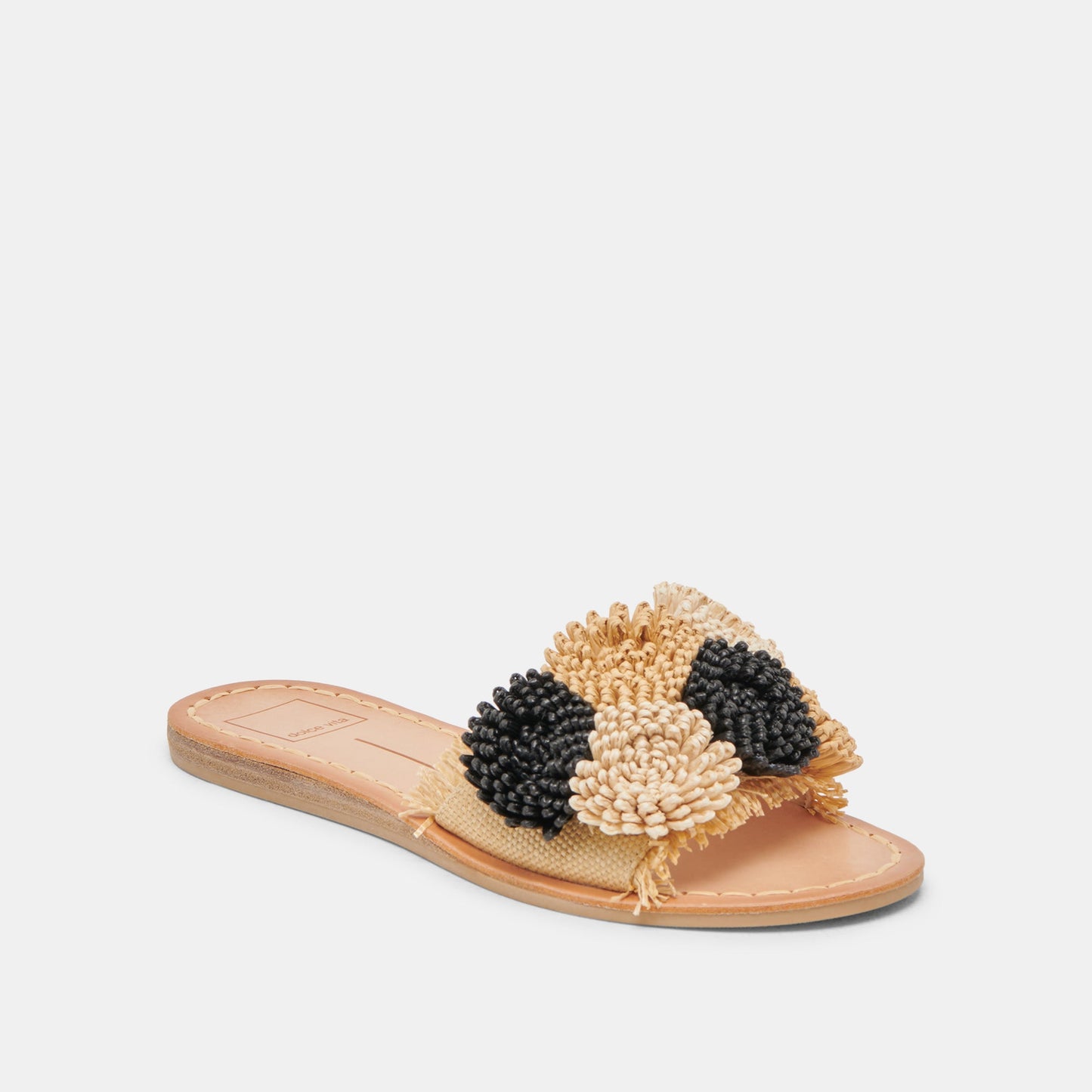 Dolce Vita DANELA SANDALS BLACK NATURAL RAFFIA