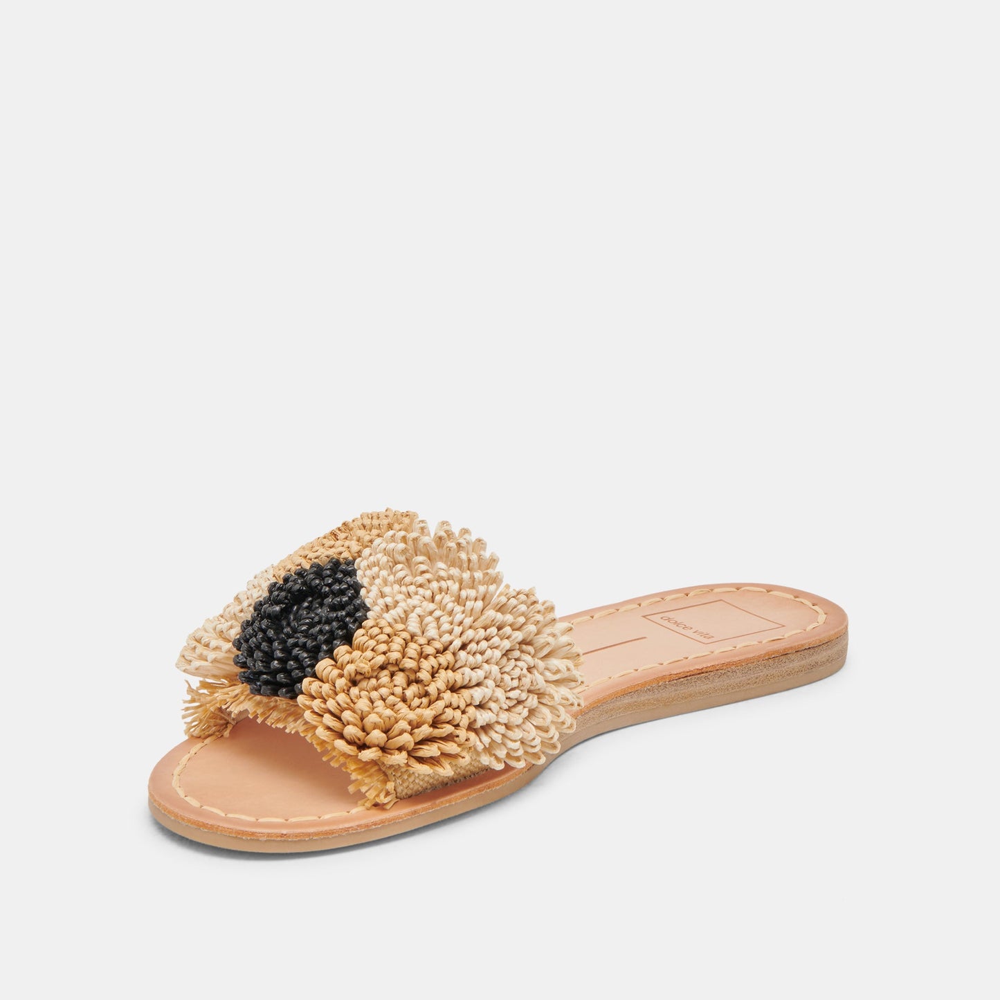 Dolce Vita DANELA SANDALS BLACK NATURAL RAFFIA