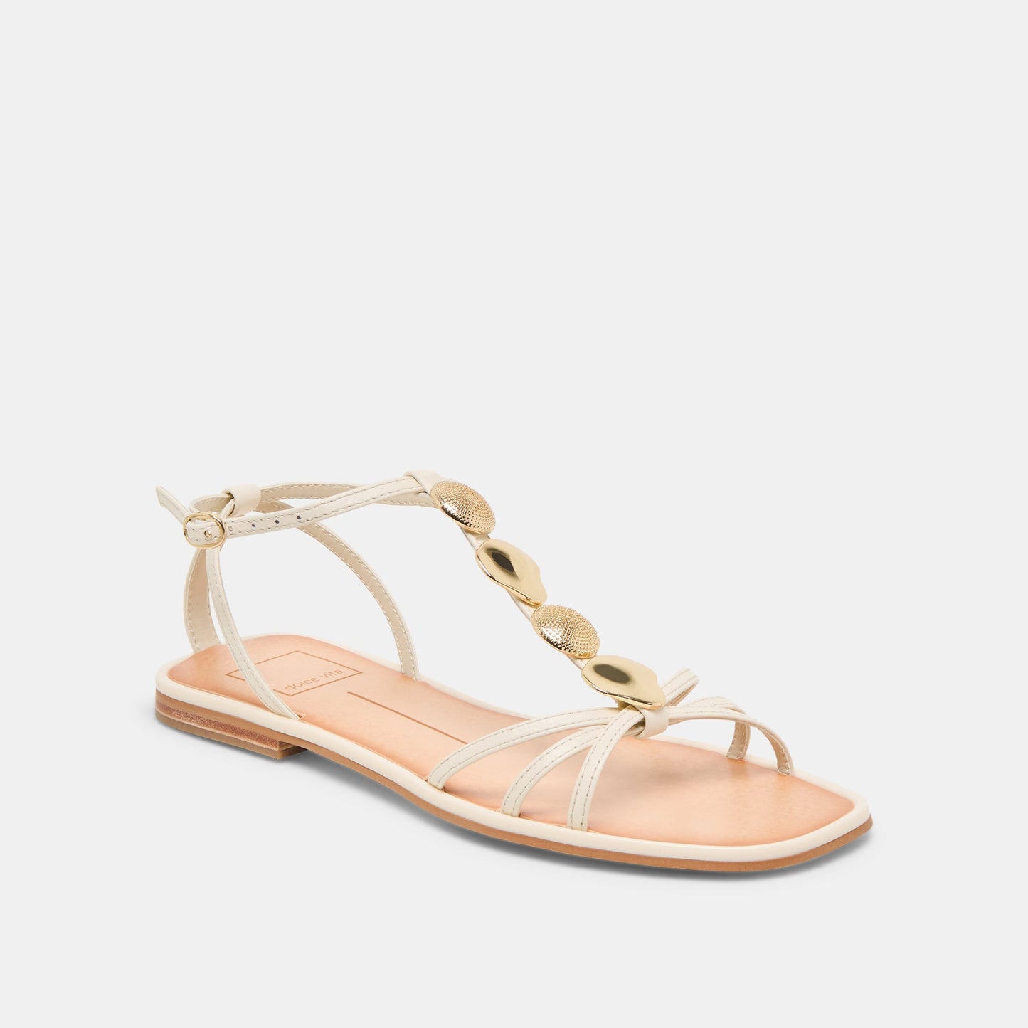 Dolce Vita Faun Off White Leather Sandals