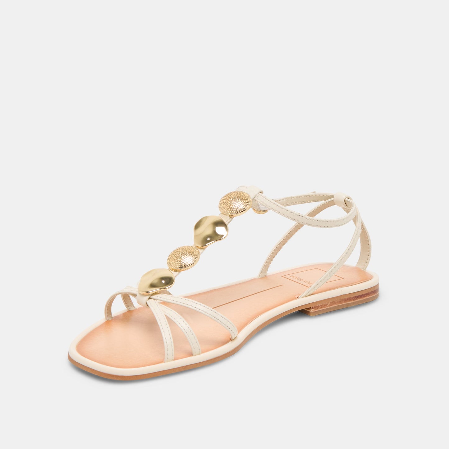 Dolce Vita Faun Off White Leather Sandals