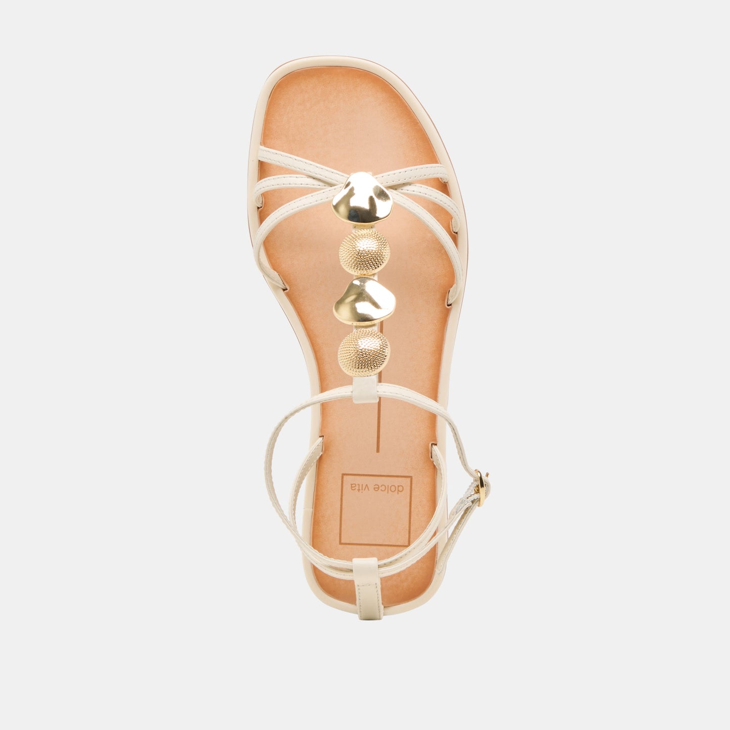 Dolce Vita Faun Off White Leather Sandals