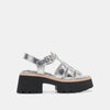 SILVER DISTRESSED LEATHER
