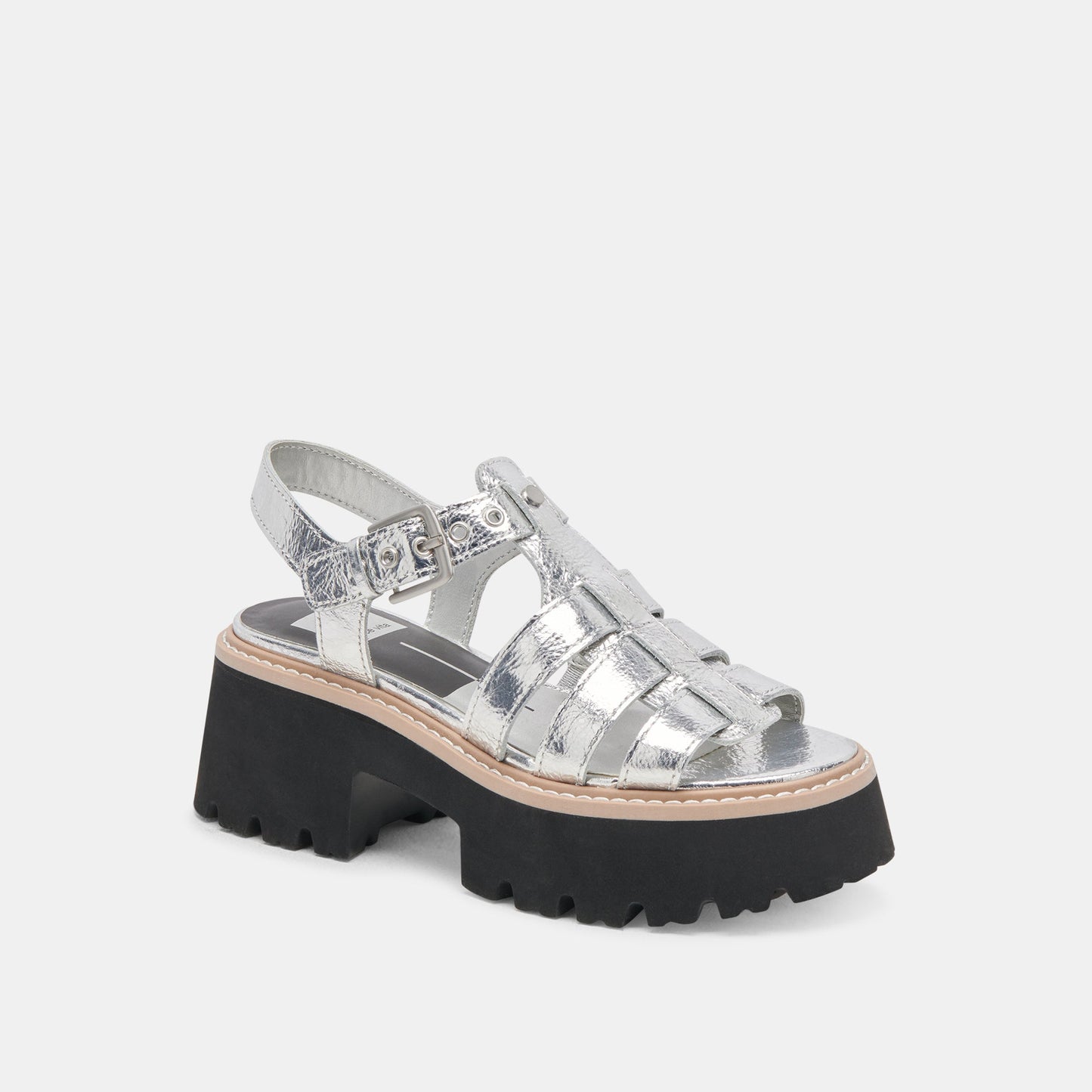 Dolce Vita LATICE SANDALS SILVER DISTRESSED LEATHER